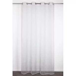 Firana na przelotkach 140 x 240 cm biało-srebrna - Firany - miniaturka - grafika 1