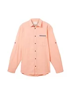 Koszule męskie - TOM TAILOR Męska koszula 1036237, 31850-pomarańczowa biała Chambray, M, 31850 – pomarańczowo-biała Chambray, M - miniaturka - grafika 1