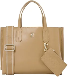 TOMMY HILFIGER Damski TH DISTINCT MINI TOTE AW0AW17192, KHAKI (płótno safari), OS, Khaki płótno safari, One Size - Torebki damskie - miniaturka - grafika 1
