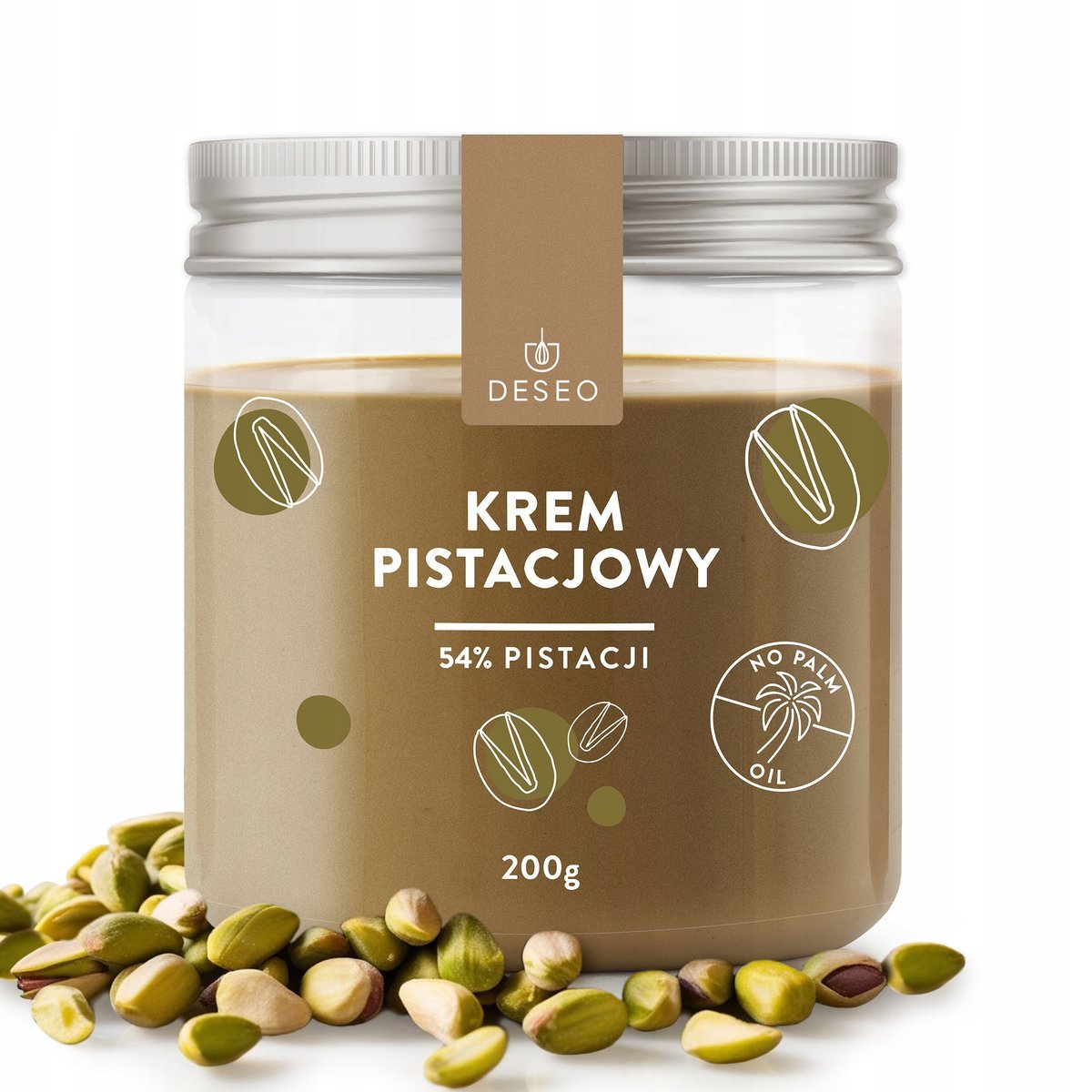 Krem Pistacjowy do Czekolady Dubajskiej 54% PISTACJI DESEO 200g pasta