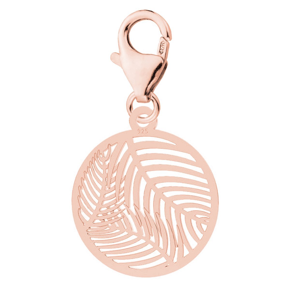 Zawieszka Pozłacana Liście Palmy Leaf Blaszka Drzewo Palma SREBRO 925