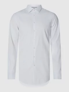 Koszule męskie - Koszula biznesowa o kroju slim fit z dodatkiem streczu - grafika 1