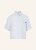 Koszule damskie - Tommy Hilfiger Koszula Z Lnu blau - TOMMY HILFIGER - miniaturka - grafika 1