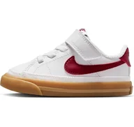 Buty dla chłopców - Nike Chłopięce Court Legacy buty dla niemowląt i małych dzieci, White Team Red Gum Yellow, 19.5 EU - miniaturka - grafika 1