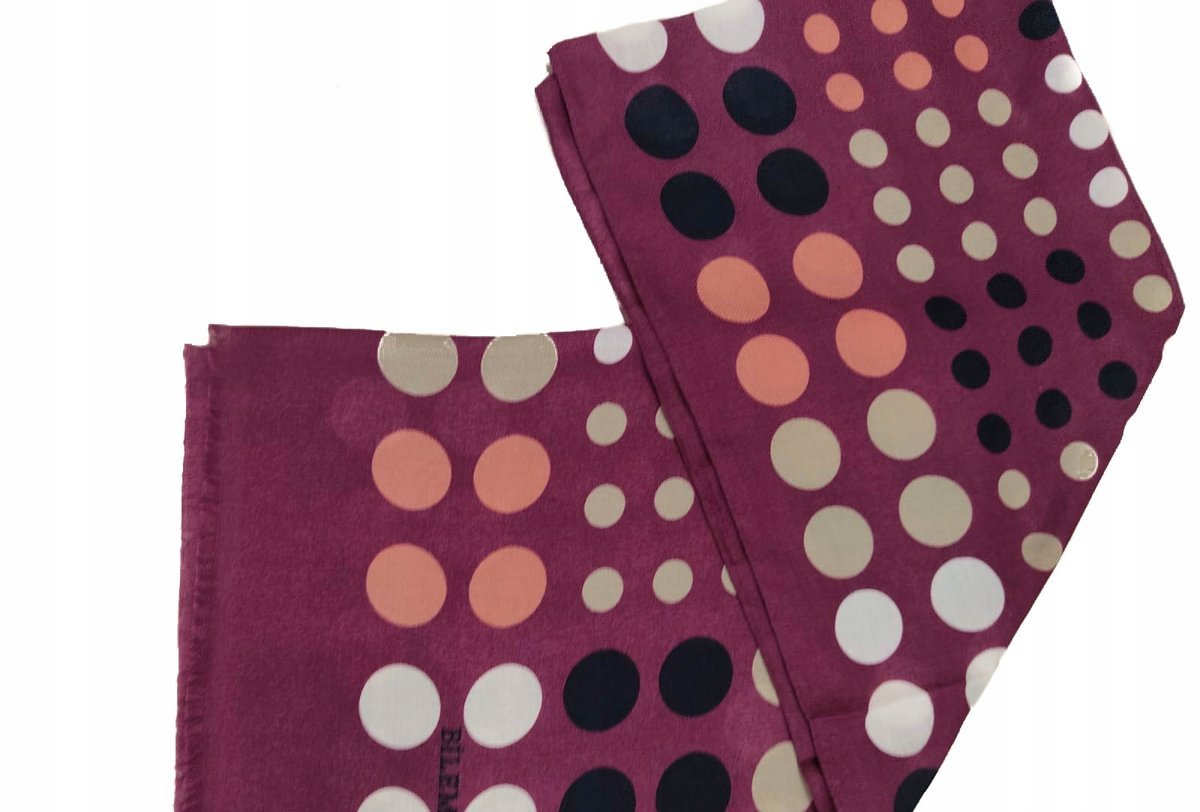 SZAL damski z frędzlami BAWEŁNA Z LYCRĄ GROSZKI