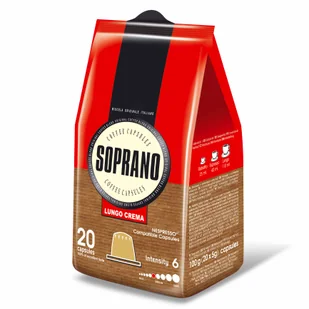 Soprano Lungo Crema kapsułki do Nespresso - 20 kapsułek - Kawa w kapsułkach i saszetkach - miniaturka - grafika 1