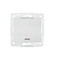 Wyłączniki światła i elektryczne - Kanlux Łącznik jednobiegunowy z LED LOGI 02-1110-102 bi 25078 - miniaturka - grafika 1