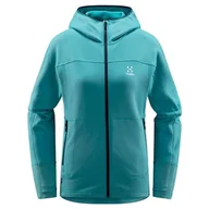Swetry damskie - Haglöfs 605062_4Q3 Betula Hood Long Sweter damski Frost Blue, rozmiar M - miniaturka - grafika 1
