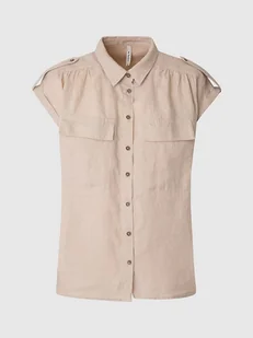 Pepe Jeans Bluzka "Brenda" w kolorze beżowym - Bluzki damskie - miniaturka - grafika 1