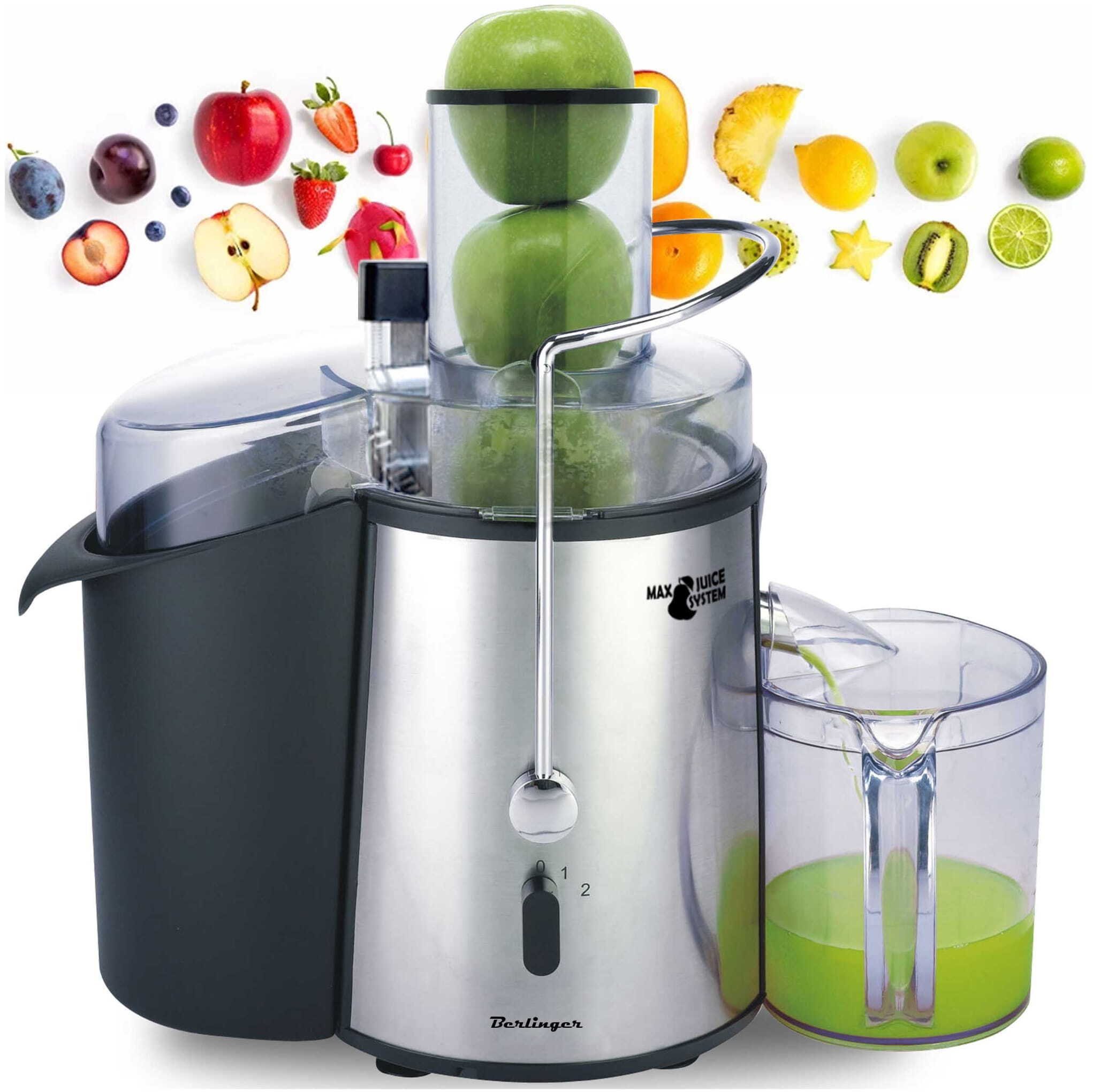 Sokowirówka Berlinger Sokowirówka 1450W wyciskarka soków wysoka moc szeroki otwór 2 prędkości