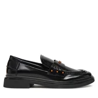 Półbuty damskie - Loafersy Pepe Jeans Penny Studs PLS10427 Czarny - miniaturka - grafika 1