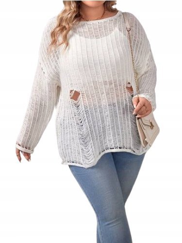 SHEIN SWETER PLUS SIZE Z DŁUGIM RĘKAWEM 44 ŁOI