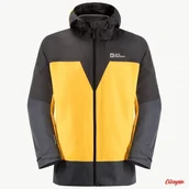 Kurtki i kamizelki sportowe męskie - Męska kurtka z polarem Jack Wolfskin DNA TUNDRA 3IN1 JKT burly yellow - miniaturka - grafika 1
