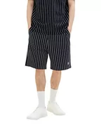 Spodenki damskie - TOM TAILOR Denim Męskie szorty dresowe z paskami, 31927 - granatowy, biały, cienki pasek, S - miniaturka - grafika 1