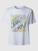 Koszulki i topy damskie - Pepe Jeans Koszulka "Amelia" w kolorze białym - miniaturka - grafika 1