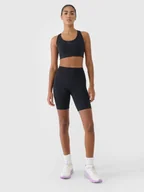 Spodenki damskie - 4F Legginsy kolarki treningowe damskie - czarne XS - miniaturka - grafika 1