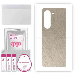 Folia naklejka skórka strukturalna na TYŁ do Samsung Galaxy Z Fold5 -  Tytan Srebrny - apgo SKINS - Szkła hartowane na telefon - miniaturka - grafika 1