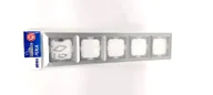 Klawisze i ramki - Abex Perła srebrny ramka 5 RA-5P RA-5P-srebrny - miniaturka - grafika 1