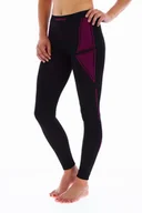 Spodnie sportowe damskie - Getry termoaktywne damskie Viking Etna Pants 46 Czarno/Różowy - miniaturka - grafika 1