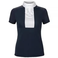 Koszulki jeździeckie - Koszulka konkursowa EQ.QUEEN Emery 24SS damska granatowa, rozmiar: XL - miniaturka - grafika 1