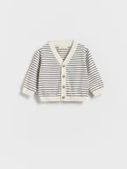Bluzki dla niemowląt - Reserved - Bawełniany kardigan - kremowy - miniaturka - grafika 1