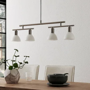 Lampa wisząca Kordelia Lindby, możliwość ściemniania, aluminiowy / szary / cynkowy, salon / jadalnia, metal, nowoczesny - Lampy sufitowe - miniaturka - grafika 4