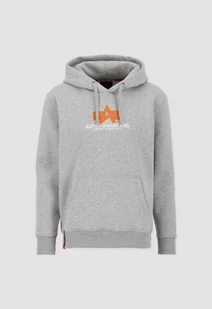 Alpha Industries bluza z kapturem RUBBER szara M - Bluzy męskie - miniaturka - grafika 1