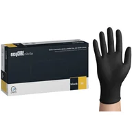 Rękawiczki jednorazowe - EasyCare Nitrile, rękawice nitrylowe, niejałowe, bezpudrowe, czarne, rozmiar M, 100 sztuk - miniaturka - grafika 1