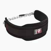 Pasy kulturystyczne - Pas do podnoszenia ciężarów RDX Pro Dipping Belt 2 Layer black - miniaturka - grafika 1