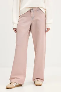 Dickies jeansy damskie kolor różowy DK0A87NM - Spodnie damskie - miniaturka - grafika 1