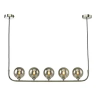 Lampy sufitowe - Lampa wisząca Cradle 5 Light Bar Pendant Polished Chrome Smoked Glass - miniaturka - grafika 1
