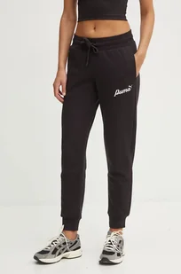 Puma spodnie damskie kolor czarny gładkie 681536 - Spodnie damskie - miniaturka - grafika 1