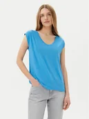 Koszulki i topy damskie - Pieces T-Shirt Billo 17078732 Niebieski Loose Fit - miniaturka - grafika 1