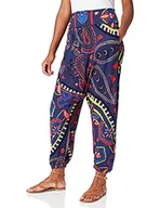 Spodnie damskie - Desigual Spodnie damskie Zaragoza Casual, niebieski, XS - miniaturka - grafika 1