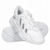 Sneakersy damskie - ADIDAS Damskie Buty Białe Sportowe z cekinami Lekkie Sneakersy r.37 1/3 - miniaturka - grafika 1