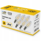 Żarówki LED - 6x Żarówka E14 Led Filament Edison Ozdobna Świeczka 480lm 4W Ciepła - miniaturka - grafika 1