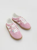 Buty dla dziewczynek - Reserved - Trampki z łączonych materiałów - różowy - miniaturka - grafika 1
