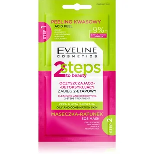 Eveline Cosmetics 2 Steps to Beauty oczyszczająco-detoksykujący zabieg 2-etapowy 2x4ml - Maseczki do twarzy - miniaturka - grafika 1