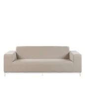 Sofy ogrodowe - Beliani Sofa ogrodowa beżowa z białym ROVIGO - miniaturka - grafika 1
