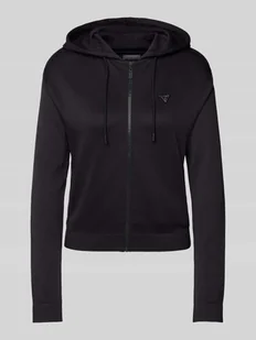 Bluza rozpinana z aplikacją z logo model ‘MARTINA’ - Bluzy damskie - miniaturka - grafika 1