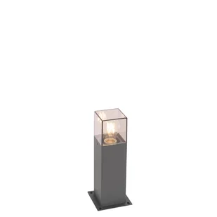 QAZQA Nowoczesna stojąca lampa zewnętrzna 30 cm ciemnoszara IP44 - Dania - Lampy ogrodowe - miniaturka - grafika 1