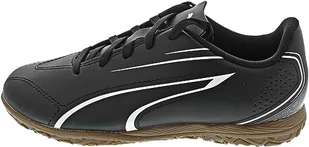 PUMA Dziecięce buty piłkarskie Vitoria It Jr unisex, Czarna puma, biała puma, 31 EU - Piłka nożna - miniaturka - grafika 1