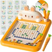 Tablice dla dzieci - WOOPIE Tablica Magnetyczna Montessori MagPad Do Rysowania Królik Marchewka - miniaturka - grafika 1