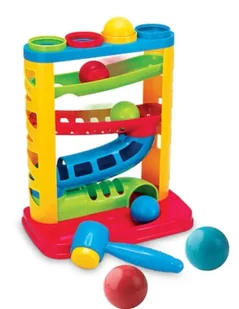 Zjeżdzalnia z piłeczkami i młotkiem - Smily Play - Zabawki interaktywne dla dzieci - miniaturka - grafika 1