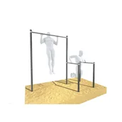 Poręcze i drążki do podciągania - Drążek ogrodowy do podciągania z poręczami Street workout UNDERFIT UF9880 - miniaturka - grafika 1