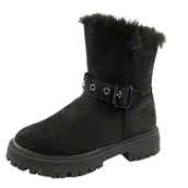 Kozaki damskie - Kozaki damskie VINCEZA 34632 ocieplane czarne - miniaturka - grafika 1