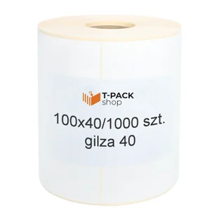 Etykiety Termotransferowe 100x40mm 1000 sztuk gilza 40mm - Akcesoria do pakowania - miniaturka - grafika 1