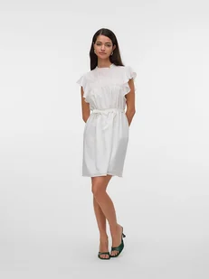 Vero Moda Sukienka w kolorze białym - Sukienki - miniaturka - grafika 1
