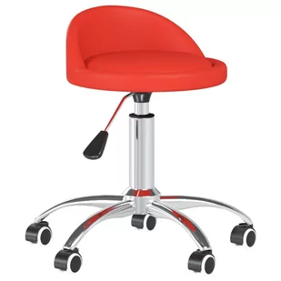 vidaXL Obrotowe krzesła stołowe 4 szt. czerwone sztuczna skóra 3086243 - Krzesła - miniaturka - grafika 1