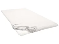 Prześcieradła - Biberna Biberna Prześcieradło z dżerseju z gumką (180 - 200 x 200 cm, Jasnobeżowy) 4053855232023 - miniaturka - grafika 1